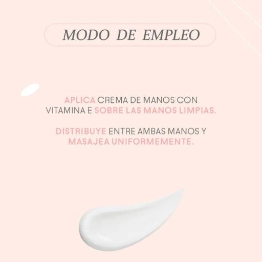 infogrfia sobre el modo de empleo de la crema de manos disponible en blumma