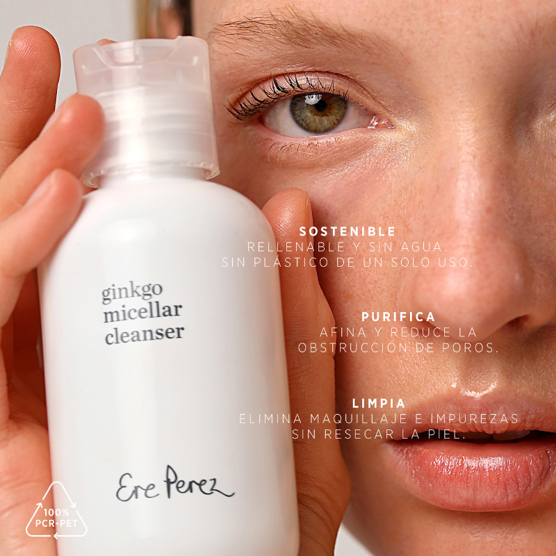 Agua micelar con gingko en tabletas