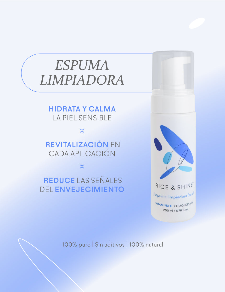 infografia sobre los beneficios de la espuma limpiadora disponible en blumma
