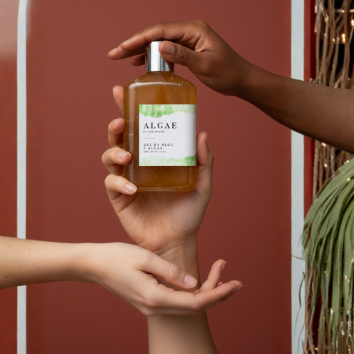 Gel de aloe y algas algae