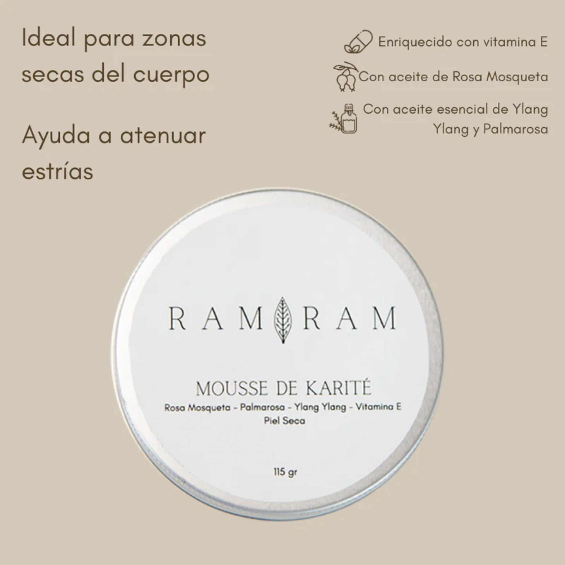 infografia de los beneficios del mousse de karite ram ram