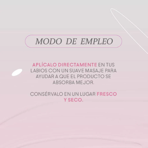 texto sobre el modo de empleo del balsamo labial con vitamina-e rice and shine disponible en blumma