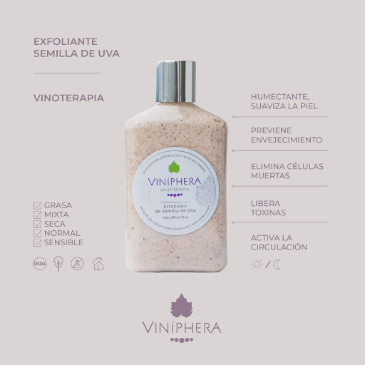 Exfoliante de semilla de uva vinoterapia